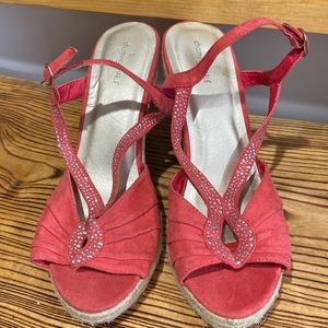 Wedges with rhinestones